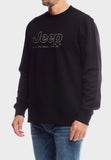 Jeep Mens Core Applique Fleece Crewneck Black