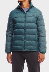 Jeep Mens Core Long Sleeve Puffer Jacket In Green