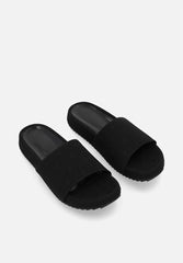 Polo 0050080 Mens Jacquard Pony Pool Slide Black