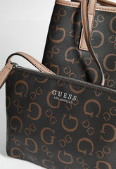 Guess Portini Trap Tote Bag In Natural