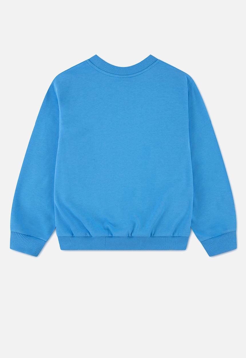 Nike Girls French Terry Crew Sweatshirts In University Blue