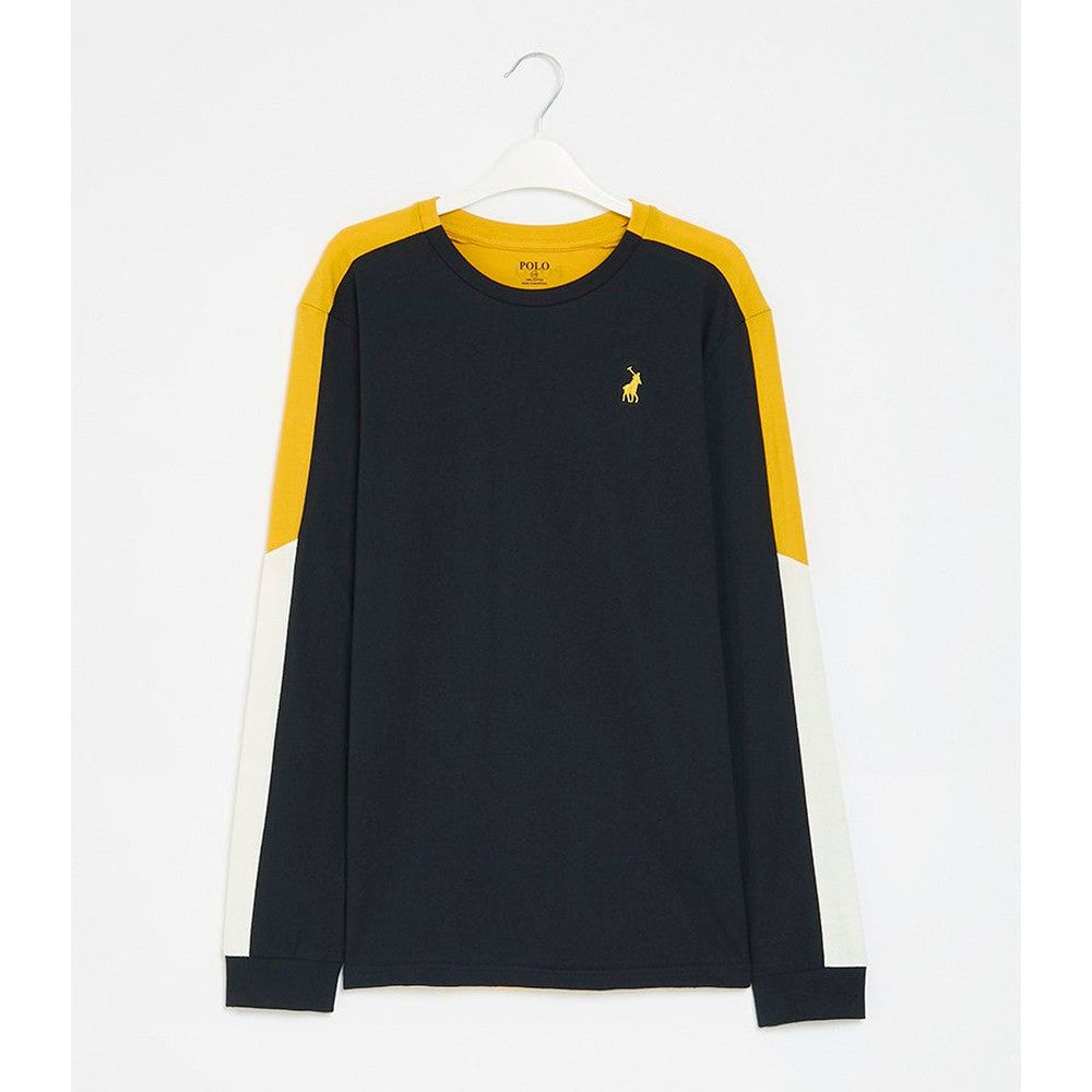 Polo Boys David Colour Blocked Long Sleeve T-Shirt In Navy