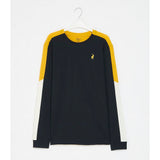 Polo Boys David Colour Blocked Long Sleeve T-Shirt In Navy