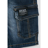Soviet Boys Mighty Fashion Denim Cargo Short In Indigo