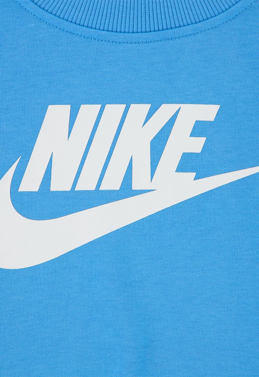 Nike Girls French Terry Crew Sweatshirts In University Blue