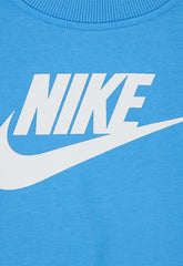Nike Girls French Terry Crew Sweatshirts In University Blue