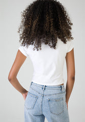 Sissy boy White Baby T-shirt With Red Lip Transfers