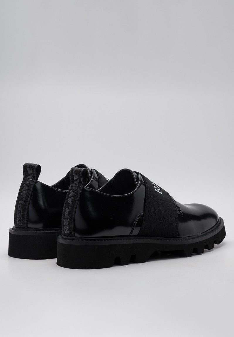 Replay Mens Canver Brush Shoes Black