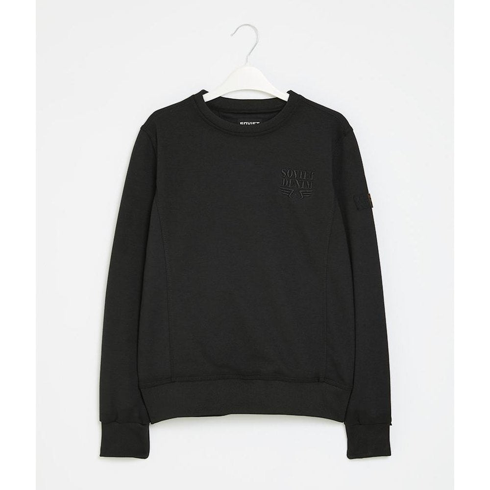 Soviet Boys Crew Neck Sweatshiirt In Black