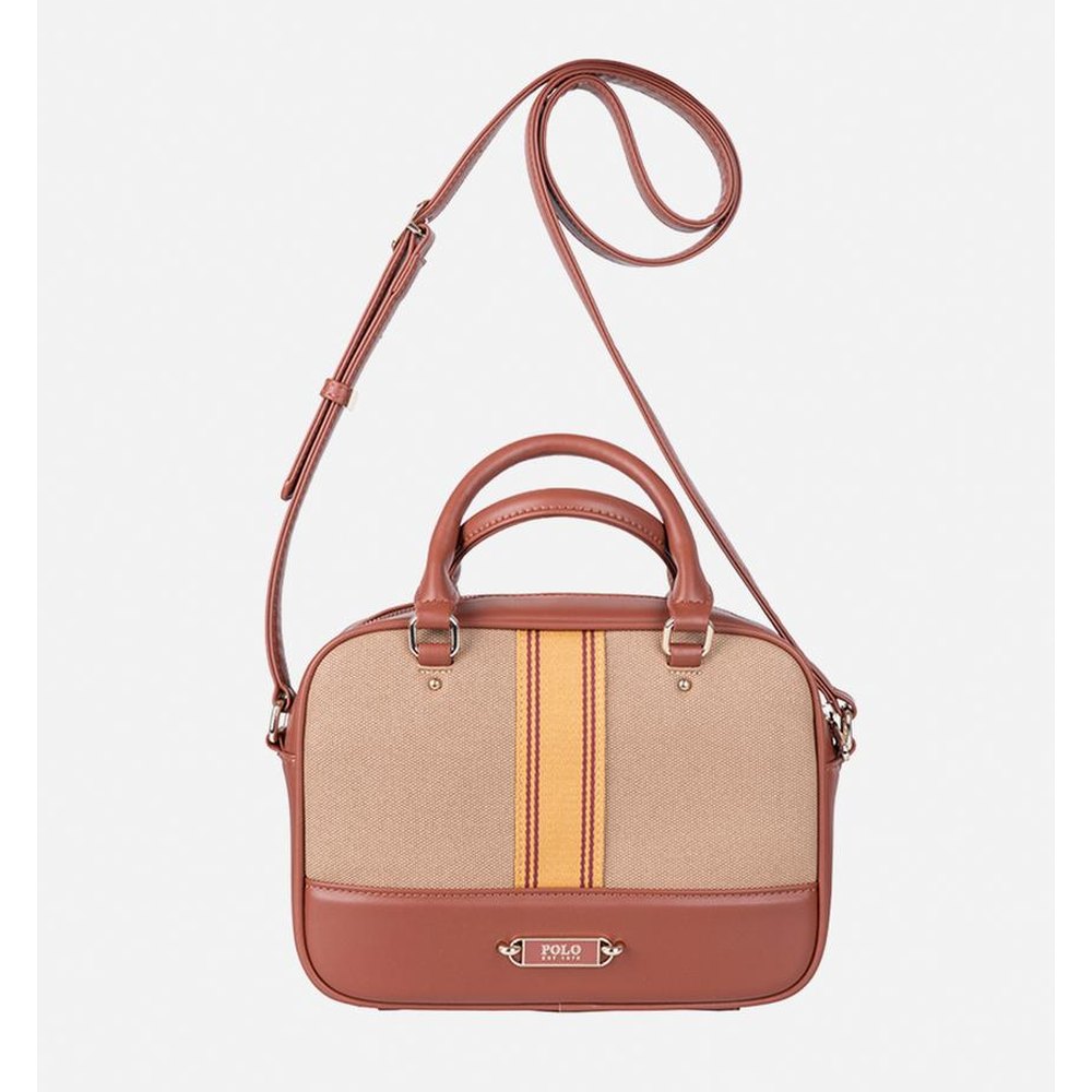 Polo Riviera Top Handle Camera Bag In Tan