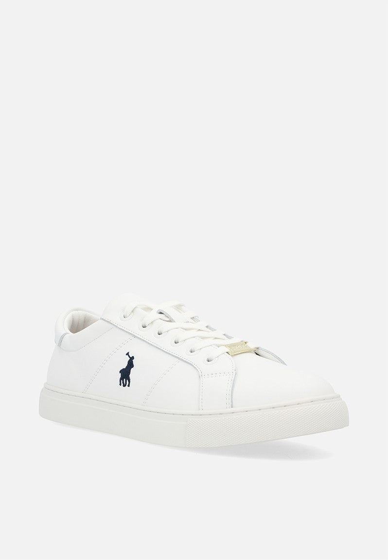 Polo Ladies Classic Leather Sneakers In White