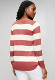 Stella Morgan Long Sleeve Boat Neck Wool Blend Sweater In Rosewood