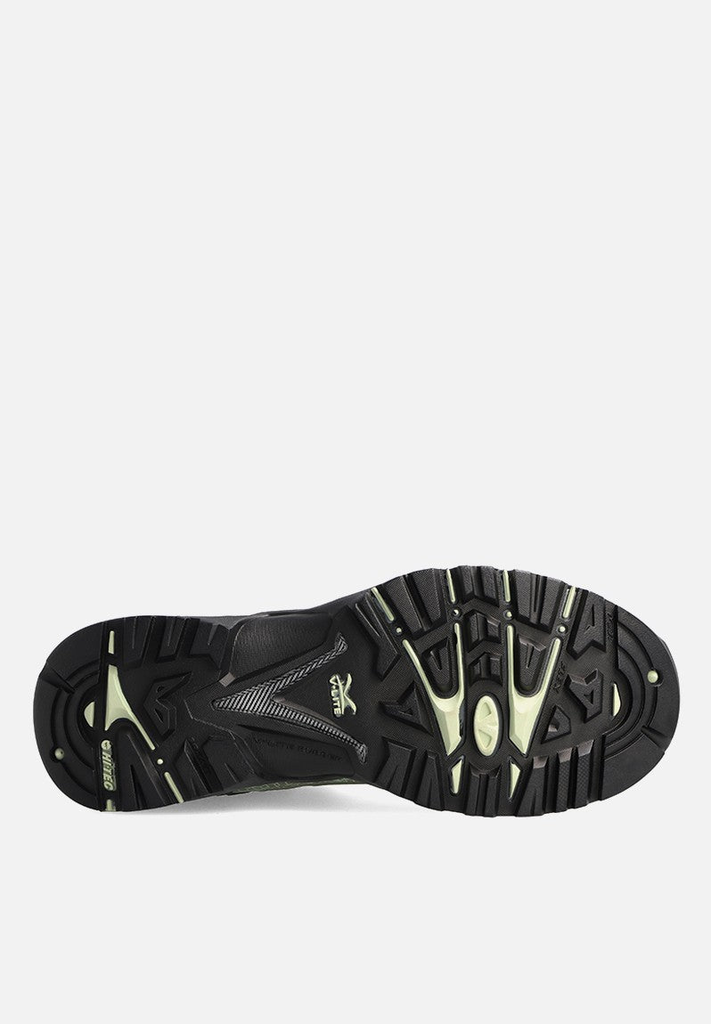 Hi-Tec V-Lite Psych WP Shoes In Carbon/Olive/Green