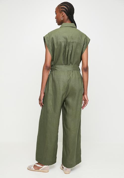 Polo Wmn Cally Ss Jumpsuit Olive