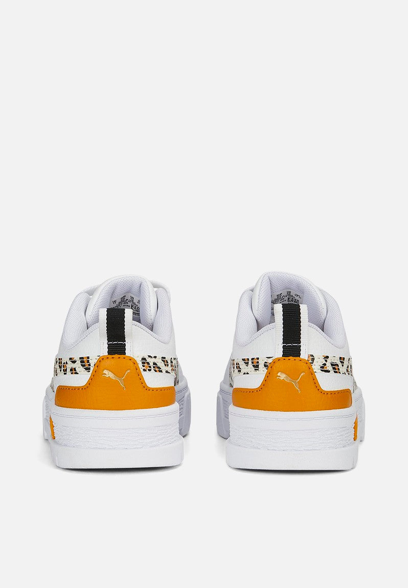 Puma Kids Mayze Wild Ps Shoes In White & Desert Clay