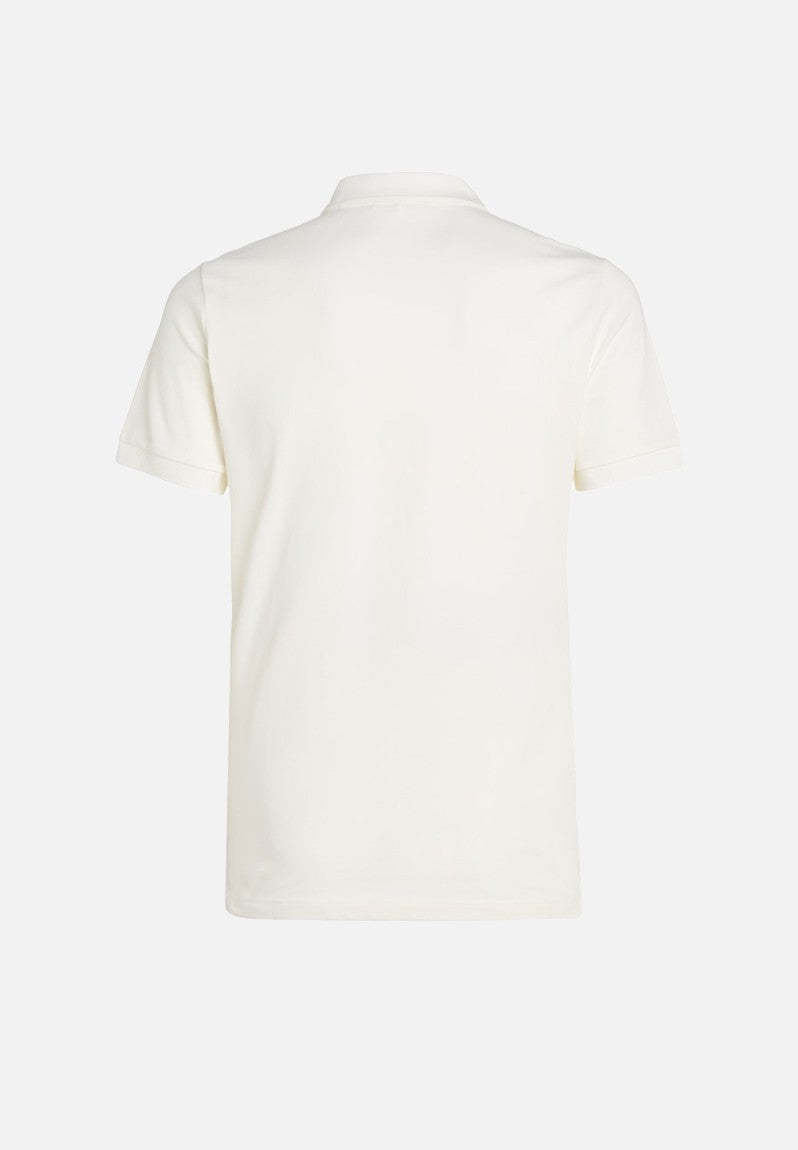 Calvin Klein J325269 Ck Embro Badge Slim Polo  Ivory