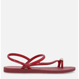 Ipanema Ladies Glam Ring Thong Sandals In Burgundy