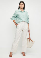 Polo 0049127 Wmn Lilian Ls Linen Shirt Mint