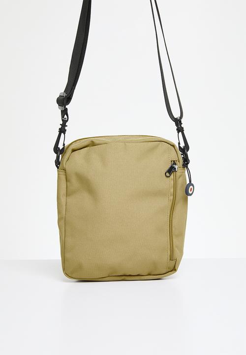 Ben Sherman Mens Cross Body Canvas Bag Sand