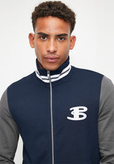 Ben Shereman Mens Navy Varsity Bomber Jacket