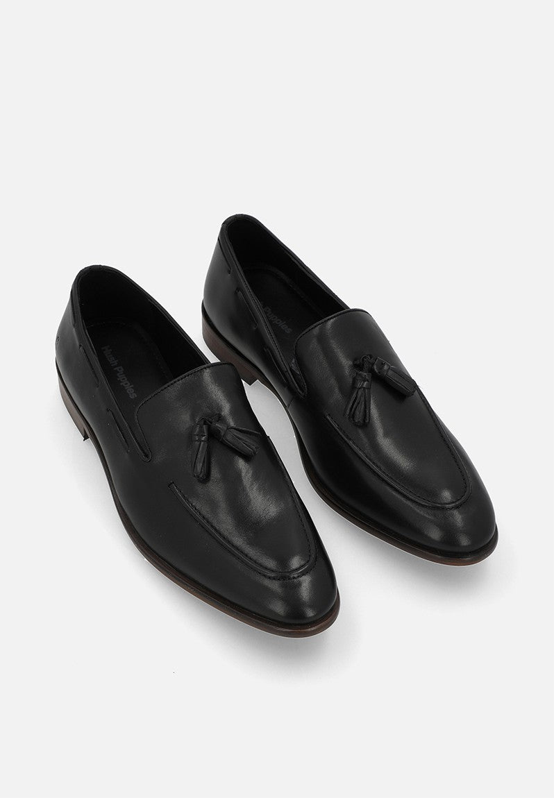 Hush Puppies Mens Idris Leather Shoes Black