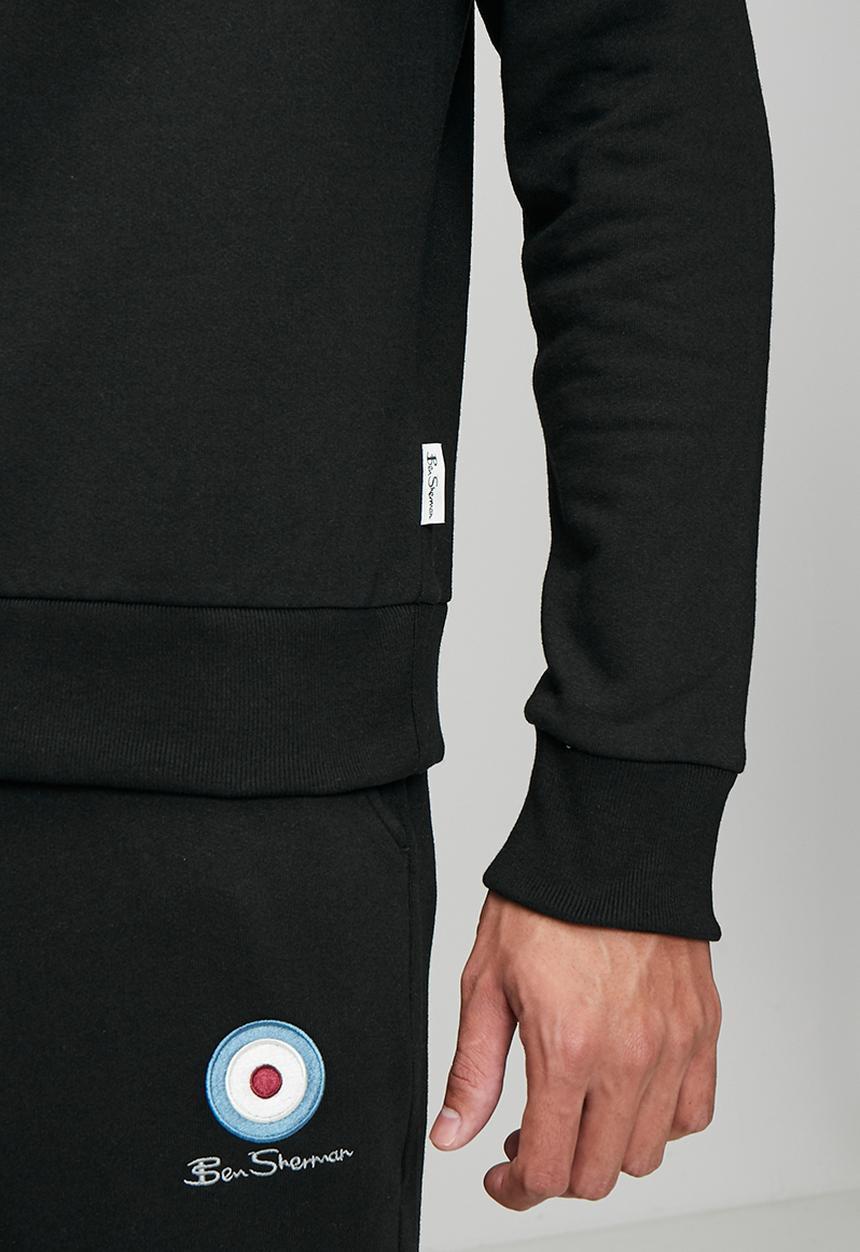 Ben Sherman Mens Target Crew Sweater In Black