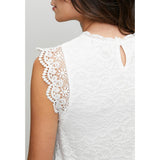 Mandi Ladies Lace Top In White