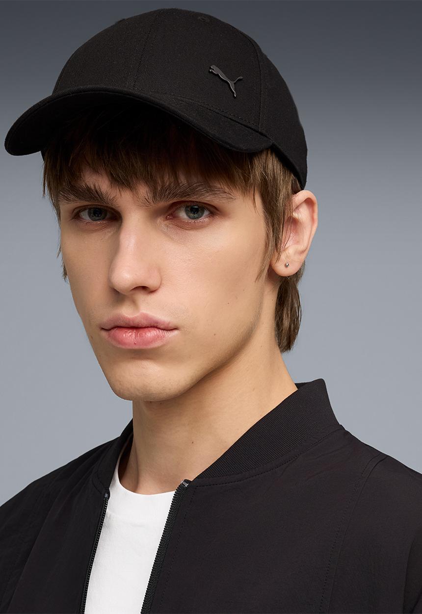 Puma Mens Ess Elevated Metal Cat Bb Cap Toast Black