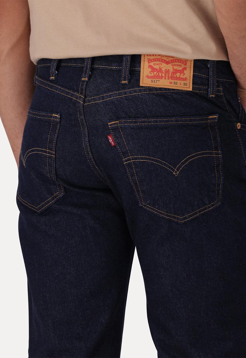 Levis Mens 517 Bootcut Za Its All Fun Rinsed In Dark Blue