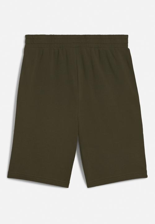 Puma Mens Dark Olive Ess No.1 Logo Short 10"