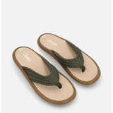 Jeep Mens Cherokee Pool Thong Slides In Olive