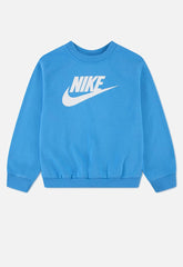 Nike Girls French Terry Crew Sweatshirts In University Blue
