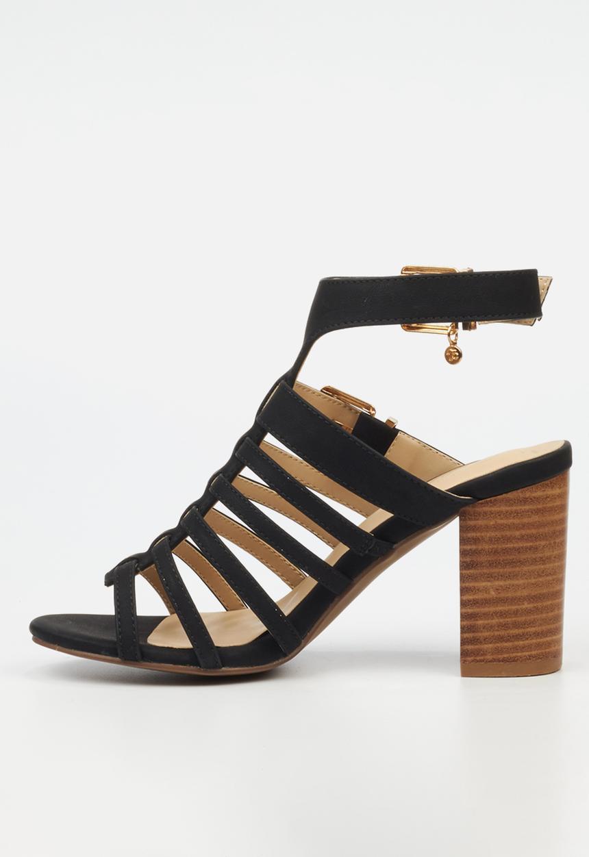 Miss Black Ladies Hazel 1 Heels In Black