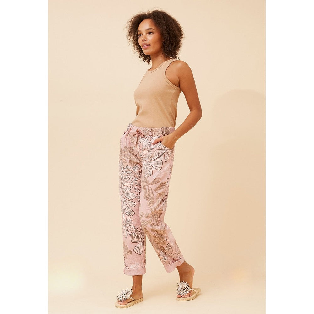 Stella Morgan Ladies Trousers In Dusty Pink