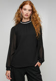 Stella Morgan Long Sleeve High Neck With Embelishm In Black