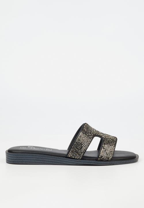Butterfly Feet Ladies Jacey 1 Black Sandals
