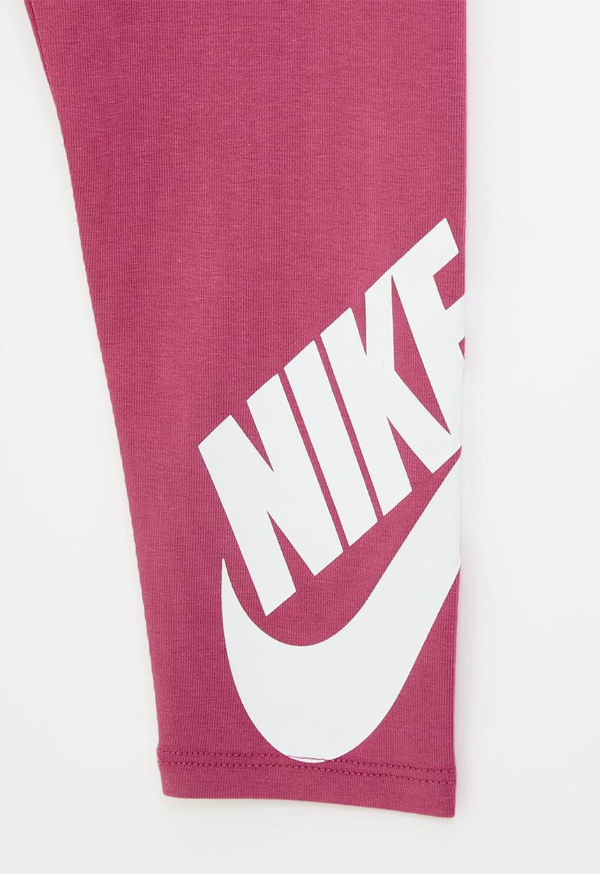 Nike Girls Club High Rise Leggings In Sweet Beet