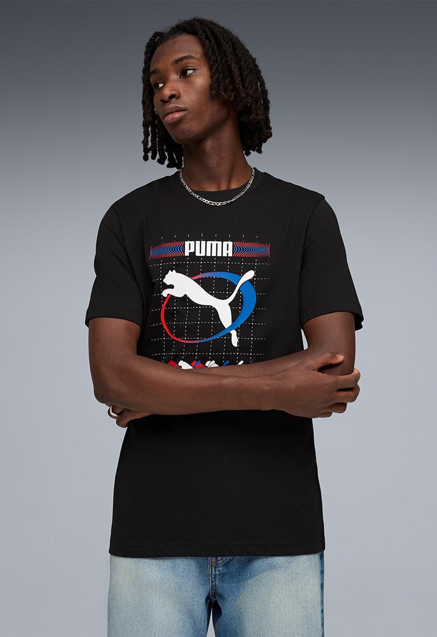 Puma Mens Graphic Execution Tee M Black