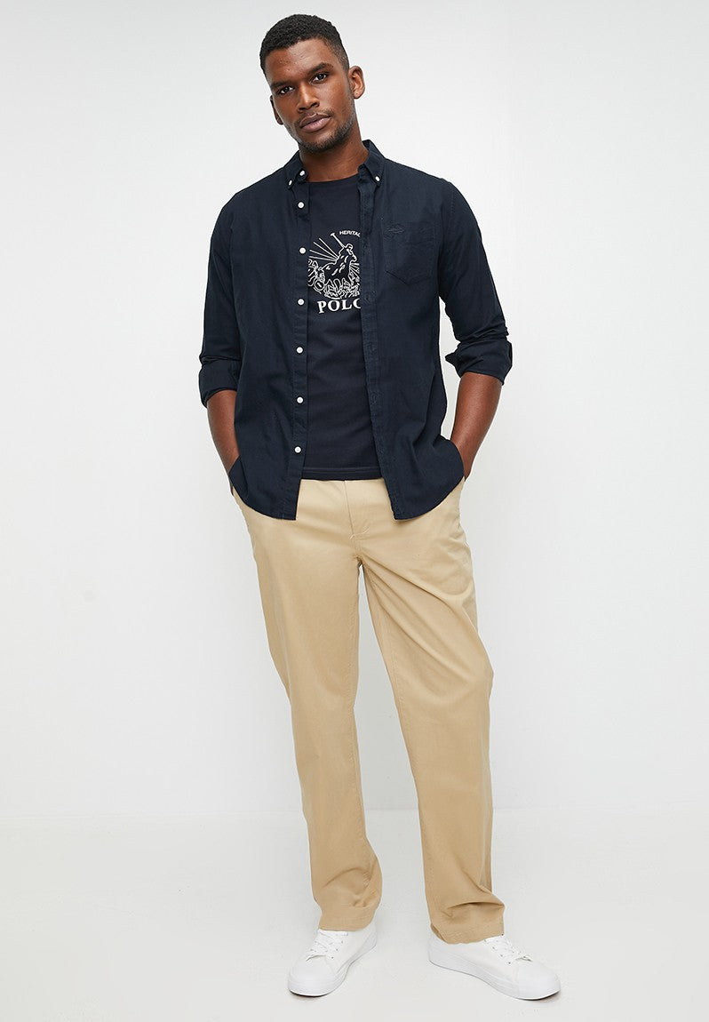 Polo Graphic Crew Neck T-Shirts For Men In Navy