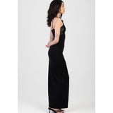 Sissy Boy Maxi With A Pluging V-Neck Dress In Black