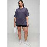 Puma Womens Essential Relaxed Short Sleeves T-Shirt In Inky Depths