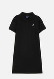 Polo Girls Dakota Short Sleeve Golfer Dress In Black