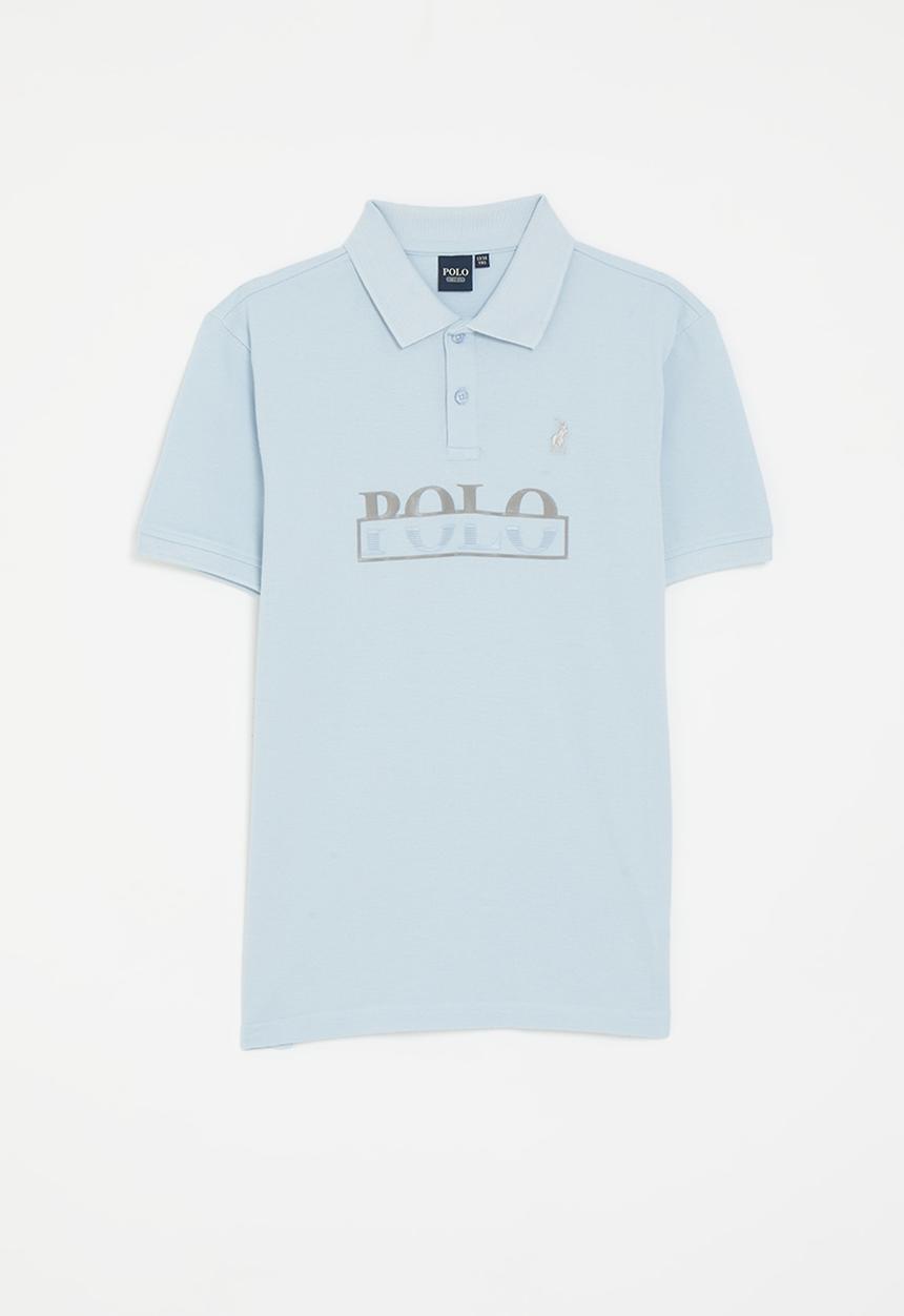 Polo Boys Layton Short Sleeve Golfer In Sky Blue