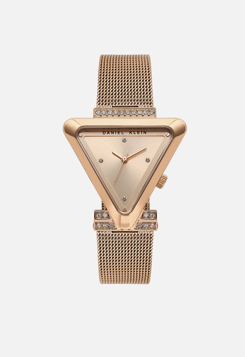 Daniel Klein Womens Mesh Strap Watch In Rose Gold