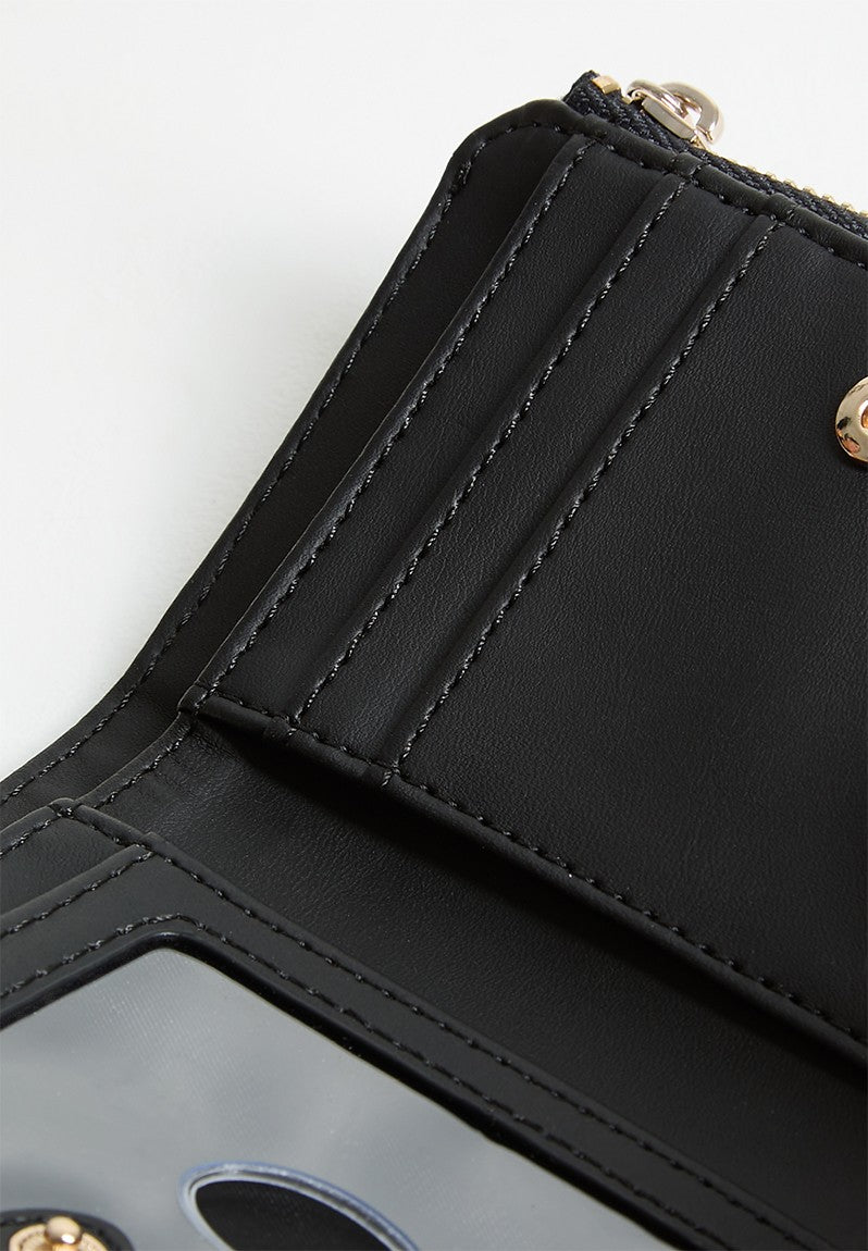 Guess Laurel Li Zip Around Wallet In Charcoal