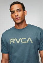 RVCA Mens Big Stitch T-Shirt In Blue
