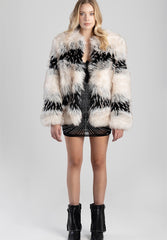 Sissyboy Faux Fur Black Combination Jacket