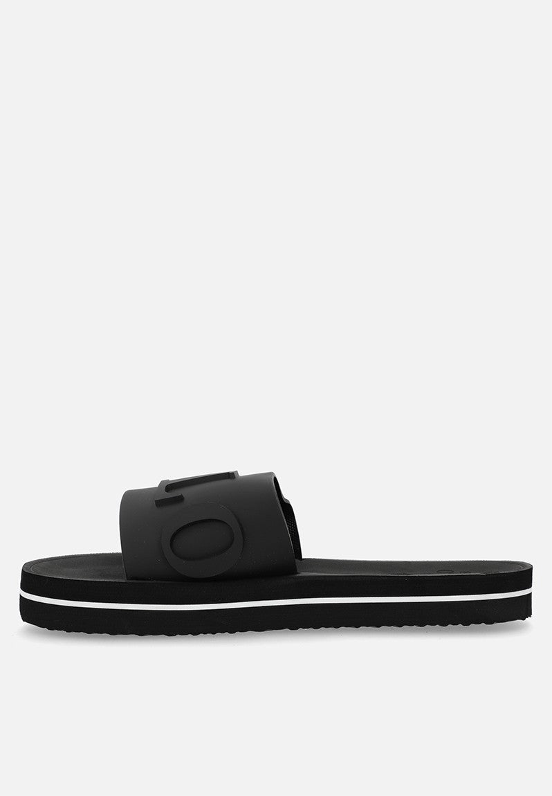Polo Womens Platform Convex Sandals In Black
