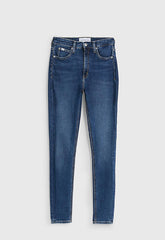 Calvin Klein High Rise Super Skinny Ankle In Denim Dark
