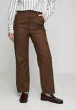 Stella Morgan Mid Waist Straight Leg Stretch In Chocolate